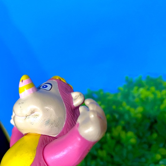 WALT DISNEY VTG 1985 WUZZLES RHINOKEY PINK & YELLOW PVC FIGURE LIMBS & HEAD MOVE - Picture 13 of 13